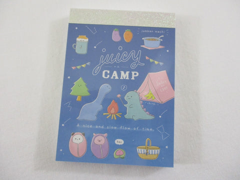 Cute Kawaii Kamio Dino Juicy Camp Camping Mini Notepad / Memo Pad - Stationery Designer Paper Collection