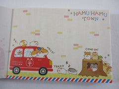 Cute Kawaii Crux Hamster Hamu Town Mini Notepad / Memo Pad - Stationery Designer Paper Collection HTF