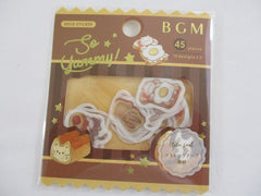 Cute Kawaii BGM So Yummy Series Flake Stickers Sack - Breakfast Cat - for Journal Agenda Planner Scrapbooking Craft