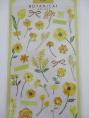 Cute Kawaii Mind Wave Botanical Colors Flowers Yellow Sticker Sheet - for Journal Planner Craft Organizer Calendar