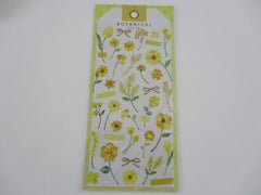 Cute Kawaii Mind Wave Botanical Colors Flowers Yellow Sticker Sheet - for Journal Planner Craft Organizer Calendar