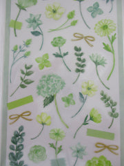 Cute Kawaii Mind Wave Botanical Colors Flowers Green Mint Sticker Sheet - for Journal Planner Craft Organizer Calendar
