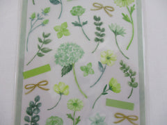 Cute Kawaii Mind Wave Botanical Colors Flowers Green Mint Sticker Sheet - for Journal Planner Craft Organizer Calendar