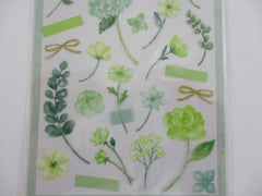 Cute Kawaii Mind Wave Botanical Colors Flowers Green Mint Sticker Sheet - for Journal Planner Craft Organizer Calendar
