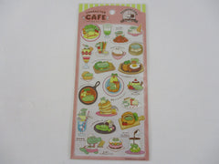 Cute Kawaii Mind Wave Character CAFE Food Sticker Sheet - Crocs Crocodile Omelette Pudding Parfait Soup Vegetable Sticks for Journal Planner Craft Organizer Calendar