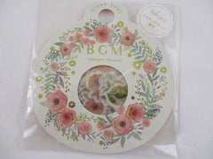 Cute Kawaii BGM Flowers Series Flake Stickers Sack - Red Poppy Poppies - for Journal Agenda Planner Scrapbooking Craft