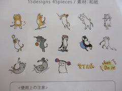 Cute Kawaii BGM Flake Stickers Sack - Fitness Camp Cat - for Journal Agenda Planner Scrapbooking Craft