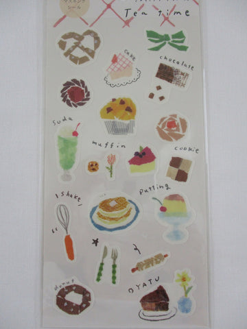 Cute Kawaii Kamiiso Tea time Sticker Sheet - for Journal Planner Craft
