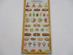 Cute Kawaii Mindwave Foodies Sticker Sheet - M - Lunch Food Court Pasta Steak Rice Curry - for Journal Planner Craft