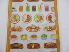 Cute Kawaii Mindwave Foodies Sticker Sheet - M - Lunch Food Court Pasta Steak Rice Curry - for Journal Planner Craft