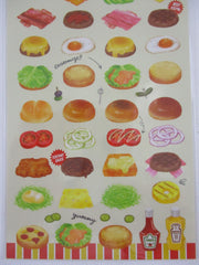 Cute Kawaii Mindwave Food Create Your Own Custom Kitchen Sticker Sheet - C - Burger Hamburger - for Journal Planner Craft