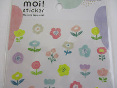 Cute Kawaii Mind Wave moi Series - Flowers Sticker Sheet - for Journal Planner Craft Organizer Calendar