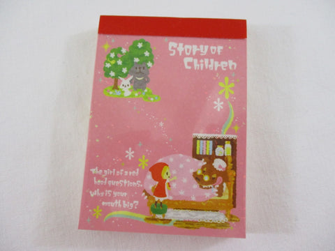 Cute Kawaii Crux Story of Children Red Riding Hood Mini Notepad / Memo Pad - Vintage and Rare - Stationery Design Writing