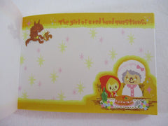 Cute Kawaii Crux Story of Children Red Riding Hood Mini Notepad / Memo Pad - Vintage and Rare - Stationery Design Writing