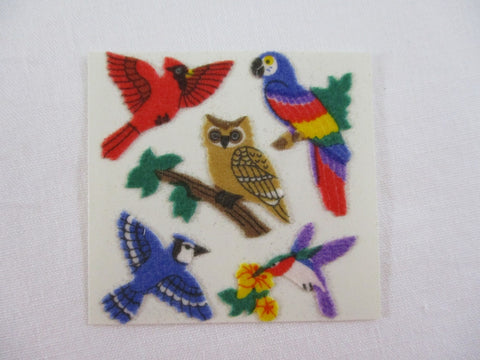 Sandylion Bird Fuzzy Sticker Sheet / Module - Vintage & Collectible