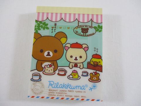 Cute Kawaii San-X Rilakkuma Bonjour Mini Notepad / Memo Pad - B - Vintage
