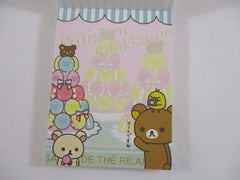 Cute Kawaii San-X Rilakkuma Bonjour Mini Notepad / Memo Pad - B - Vintage