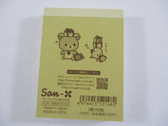 Cute Kawaii San-X Rilakkuma Bonjour Mini Notepad / Memo Pad - B - Vintage