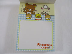 Cute Kawaii San-X Rilakkuma Cafe Mini Notepad / Memo Pad - A - Vintage