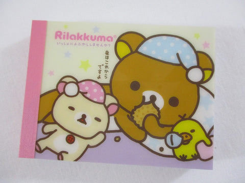 Cute Kawaii San-X Rilakkuma Good Night Mini Notepad / Memo Pad - B - Vintage