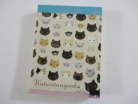 Cute Kawaii San-X Kutusita Nyanko Cat Mini Notepad / Memo Pad - F - Vintage and Rare