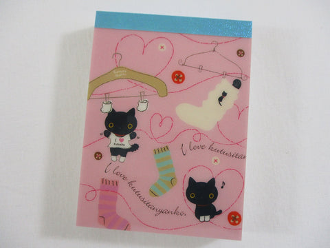Cute Kawaii San-X Kutusita Nyanko Cat Mini Notepad / Memo Pad - D - Vintage and Rare