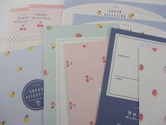 Cute Kawaii Kamio Sugar Selection Cherries Lemon Strawberry Letter Sets Stationery - writing paper envelope