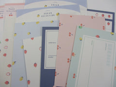 Cute Kawaii Kamio Sugar Selection Cherries Lemon Strawberry Letter Sets Stationery - writing paper envelope