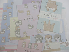 Cute Kawaii Kamio Kawauso Otter Letter Sets Stationery - writing paper envelope