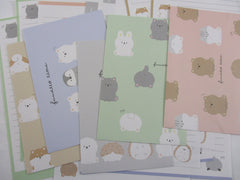 Cute Kawaii Crux Fuwatto Time Cat Dog Hedgehog Rabbit Penguin Letter Sets Stationery - writing paper envelope