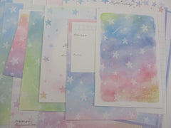 Cute Kawaii Kamio Night Melody Stars Letter Sets Stationery - writing paper envelope