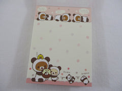 Cute Kawaii San-X Rilakkuma Bear Panda Mini Notepad / Memo Pad - B - Stationery Writing Message