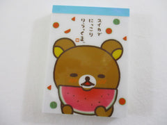 Cute Kawaii San-X Rilakkuma Bear Summer Mini Notepad / Memo Pad - A - Stationery Writing Message