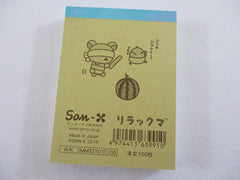 Cute Kawaii San-X Rilakkuma Bear Summer Mini Notepad / Memo Pad - A - Stationery Writing Message