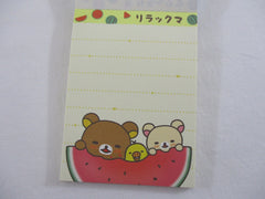 Cute Kawaii San-X Rilakkuma Bear Summer Mini Notepad / Memo Pad - B - Stationery Writing Message