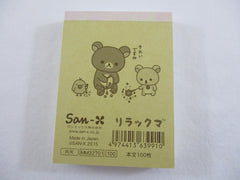 Cute Kawaii San-X Rilakkuma Bear Summer Mini Notepad / Memo Pad - B - Stationery Writing Message