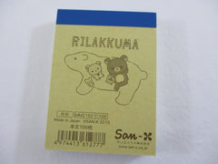Cute Kawaii San-X Rilakkuma Bear Shima Mini Notepad / Memo Pad - A - Stationery Writing Message