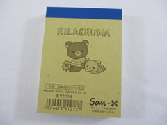 Cute Kawaii San-X Rilakkuma Bear Shima Mini Notepad / Memo Pad - C - Stationery Writing Message