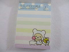 Cute Kawaii San-X Rilakkuma Bear Shima Mini Notepad / Memo Pad - D - Stationery Writing Message