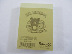 Cute Kawaii San-X Rilakkuma Bear Shima Mini Notepad / Memo Pad - D - Stationery Writing Message