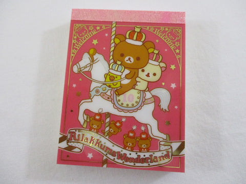 Cute Kawaii San-X Rilakkuma Bear Wonderland Mini Notepad / Memo Pad - A - Stationery Writing Message