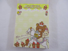 Cute Kawaii San-X Rilakkuma Bear Wonderland Mini Notepad / Memo Pad - A - Stationery Writing Message