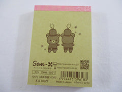 Cute Kawaii San-X Rilakkuma Bear Wonderland Mini Notepad / Memo Pad - A - Stationery Writing Message