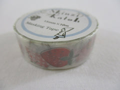 Cute Kawaii Shinzi Katoh Washi / Masking Deco Tape - Basketful Strawberries - for Scrapbooking Journal Planner Craft