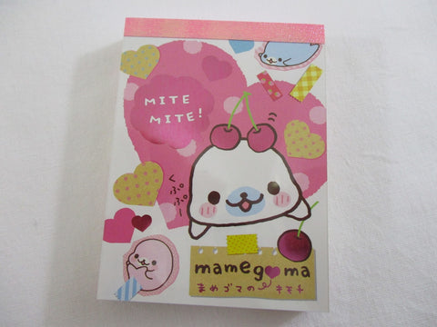 Cute Kawaii San-X Mamegoma Seal Mini Notepad / Memo Pad - A - 2010 Vintage