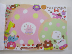 Cute Kawaii Q-Lia Animals Petit Cream Cafe Mini Notepad / Memo Pad - Stationery Design Writing Collection
