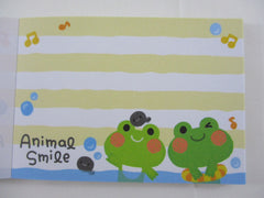 Cute Kawaii Kamio Animal Smile Frog Mini Notepad / Memo Pad - Stationery Design Writing Collection