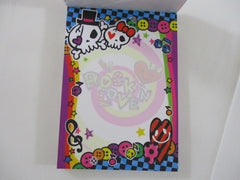 Cute Kawaii Crux Skull Halloween Rock n Love Mini Notepad / Memo Pad - Stationery Design Writing Collection