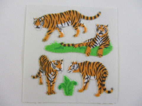 Sandylion Tiger Fuzzy Sticker Sheet / Module - Vintage & Collectible
