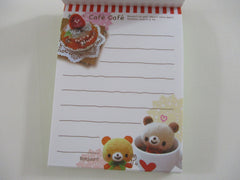 Cute Kawaii Kamio Bear Cafe Cafe B Mini Notepad / Memo Pad - Stationery Design Writing - Vintage Collectible